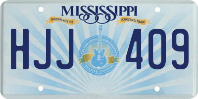 MS license plate HJJ409