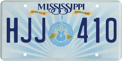 MS license plate HJJ410