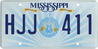 MS license plate HJJ411