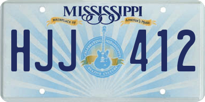 MS license plate HJJ412