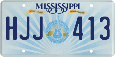 MS license plate HJJ413