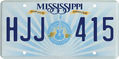 MS license plate HJJ415