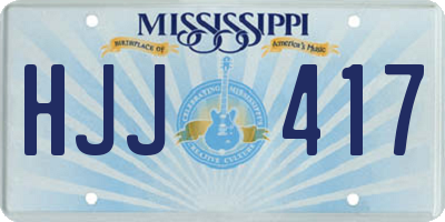 MS license plate HJJ417