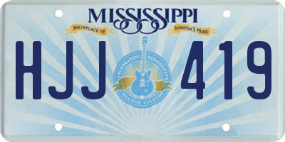 MS license plate HJJ419