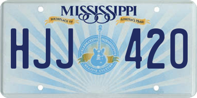MS license plate HJJ420