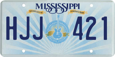 MS license plate HJJ421