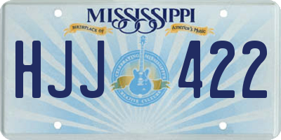 MS license plate HJJ422