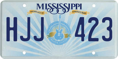 MS license plate HJJ423