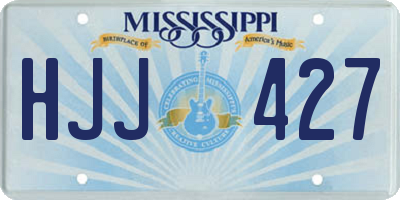 MS license plate HJJ427