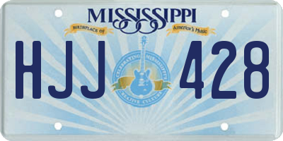 MS license plate HJJ428