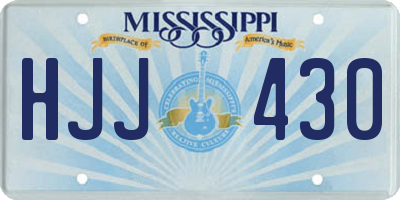 MS license plate HJJ430