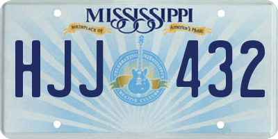 MS license plate HJJ432