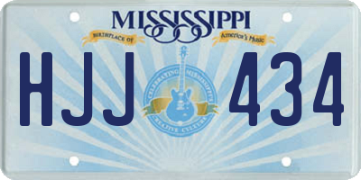 MS license plate HJJ434