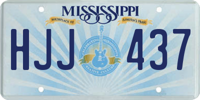 MS license plate HJJ437