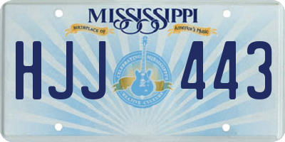 MS license plate HJJ443