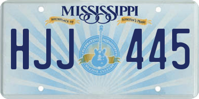 MS license plate HJJ445