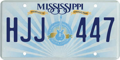 MS license plate HJJ447