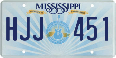 MS license plate HJJ451