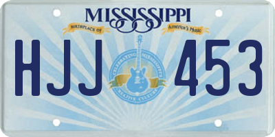 MS license plate HJJ453