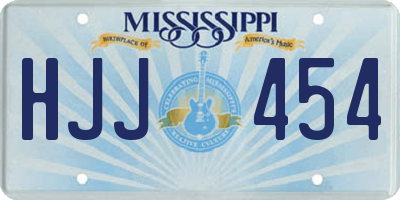 MS license plate HJJ454
