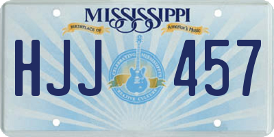 MS license plate HJJ457