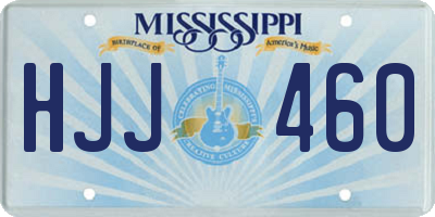 MS license plate HJJ460