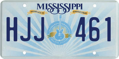 MS license plate HJJ461
