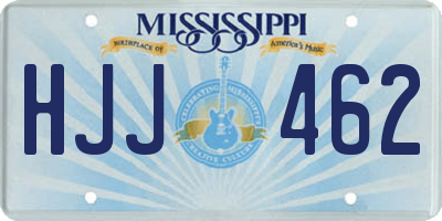 MS license plate HJJ462