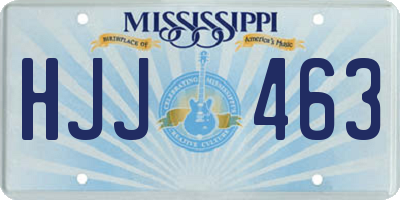 MS license plate HJJ463
