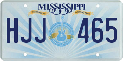 MS license plate HJJ465