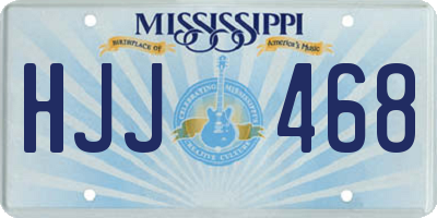 MS license plate HJJ468