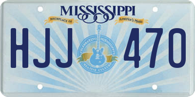 MS license plate HJJ470