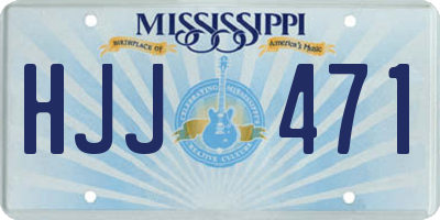 MS license plate HJJ471
