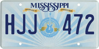 MS license plate HJJ472