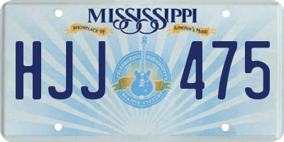 MS license plate HJJ475
