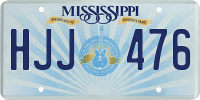 MS license plate HJJ476