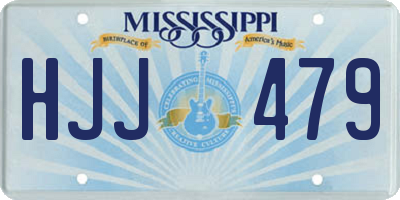 MS license plate HJJ479