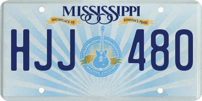 MS license plate HJJ480
