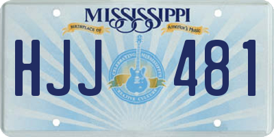 MS license plate HJJ481