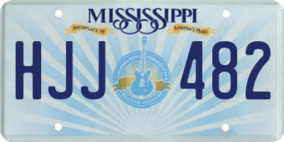MS license plate HJJ482