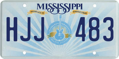 MS license plate HJJ483