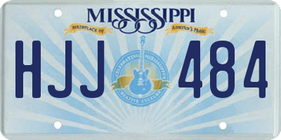 MS license plate HJJ484