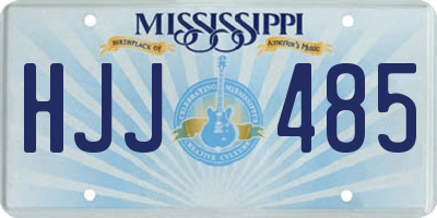 MS license plate HJJ485