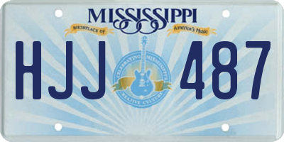 MS license plate HJJ487