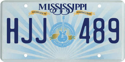 MS license plate HJJ489
