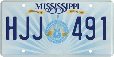 MS license plate HJJ491
