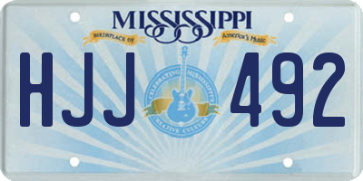 MS license plate HJJ492
