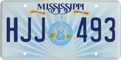 MS license plate HJJ493