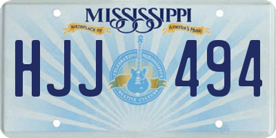 MS license plate HJJ494