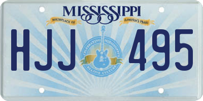 MS license plate HJJ495